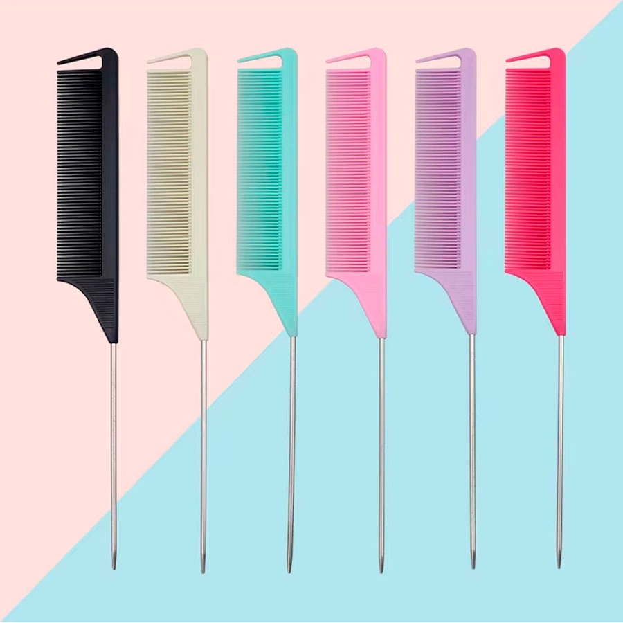 Pente de Carbono com Separador de Mechas Cabo de Ferro em Oferta na Shopee
