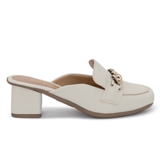 Mule Macerata Bico Quadrado com Salto Bloco Feminino Sapato Corrente da Moda Verão Ref: Q-1200 em Oferta na Shopee