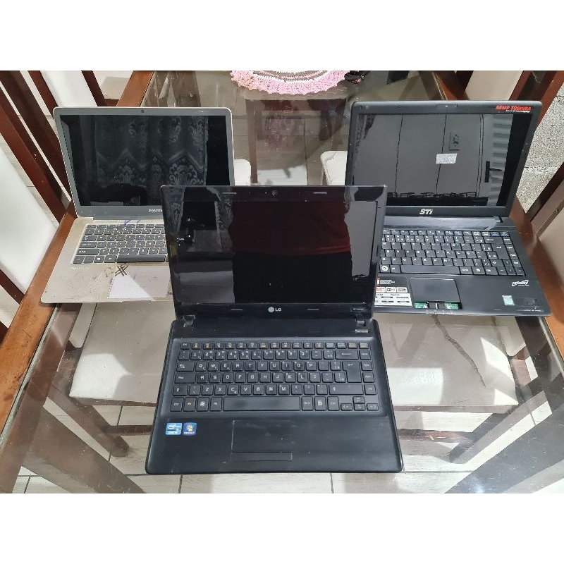 Lote 03 Notebooks no estado / Positivo / LG / STI / Leia o Anúncio!