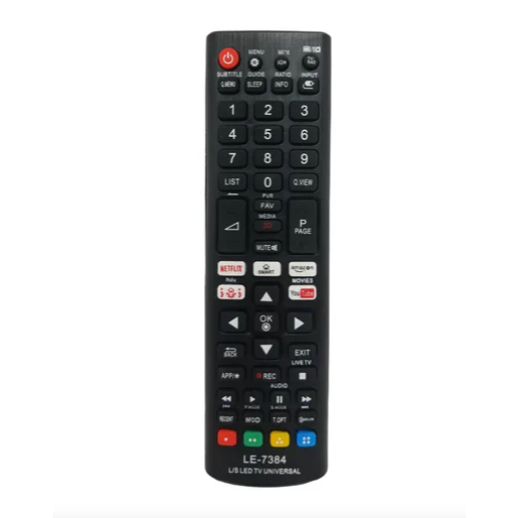 Controle De Tv Universal Com Teclas Smart Tv Le-7384 É compatíve TVs Smart da LG e Samsung
