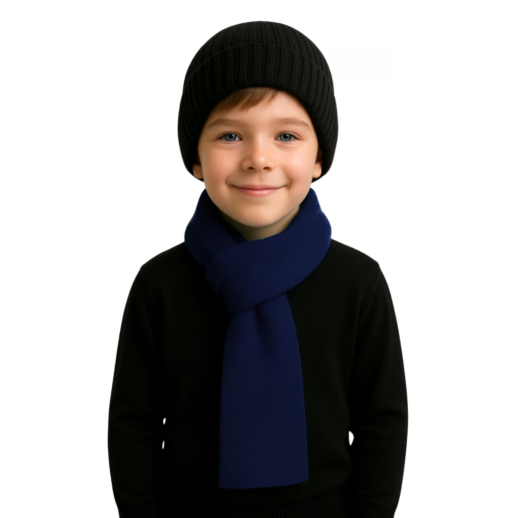 Cachecol Infantil Juvenil Masculino Tricô Tricot Leve Quentinho