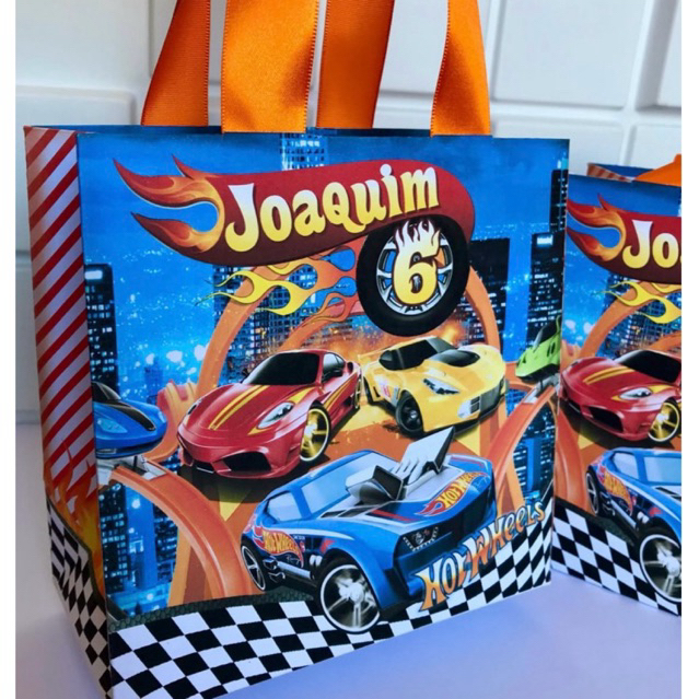 Sacolinha Personalizada Hot Wheels - Sacolinha surpresa - Personalizados - Festa - Aniversário - Lembrancinhas