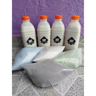 KIT PRONTO COLA 1 LITRÃO RESINADA+ 1 KILO PÓ DE VIDRO JATEADO em Oferta na Shopee