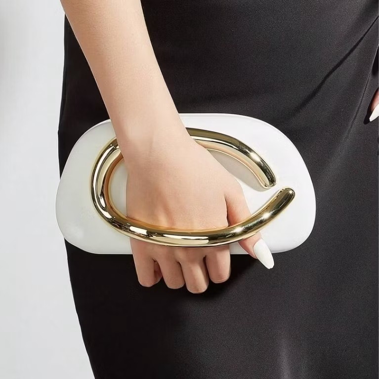 Bolsa Feminina Clutch De Festa Casamento Madrinha Alça Corrente Dourada Moderna Elegante em Oferta na Shopee