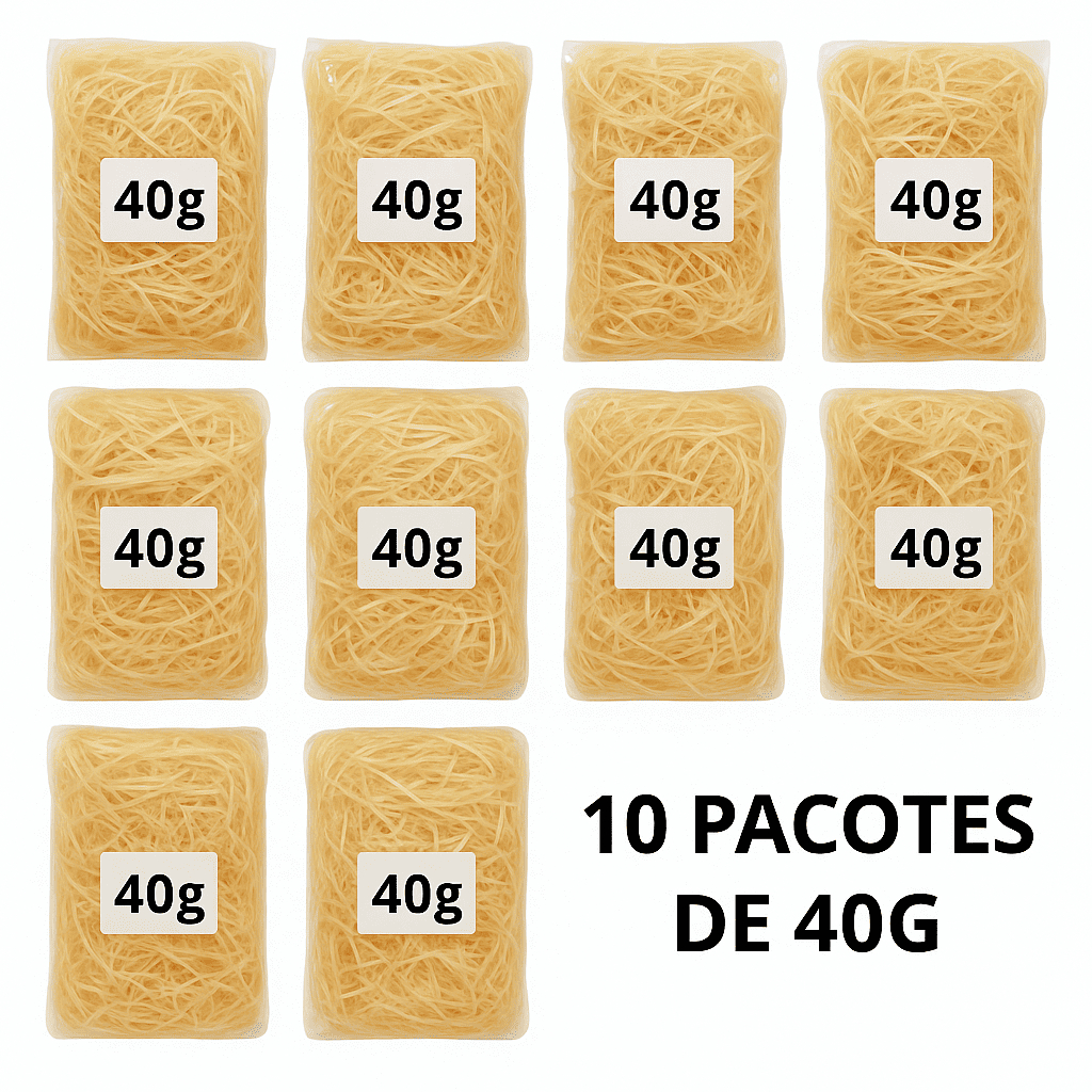 Kit Palha Decorativa Natural 40g (cada) – Opções com 6, 8 e 10 Pacotes | Cestas, Caixas e Presentes em Oferta na Shopee