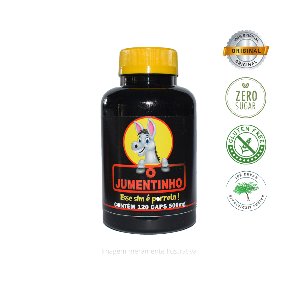 O Jumentinho 100 Cápsulas, 500mg, Esse é Porreta, Super Forte - Nutri Ervas