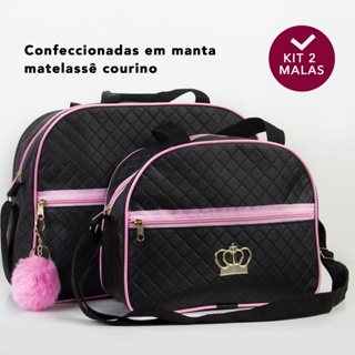 Kit Bolsa Maternidade Grande Menina ou Menino Acompanha 2 peças C/ POMPOM em Oferta na Shopee