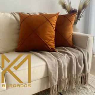 Kit 02 Capas De Almofada 45x45 Drapeada Decorativas Sala Quarto em Oferta na Shopee