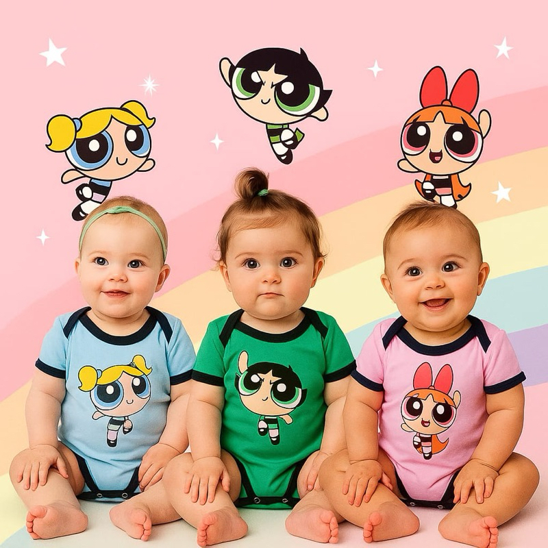 Body Temático bebê Meninas super poderosa lindinha,docinho,florzinha