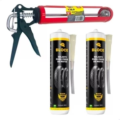 Kit 2 Frascos Selante Anti Furo Para Pneu De Moto Com Aplicador