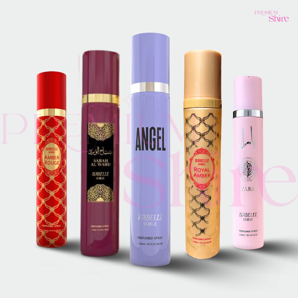 Body Splash Árabe Feminino Isabelle la Belle 300ml - Yara Sabah al Ward Fakhar Rose Royal Amber em Oferta na Shopee