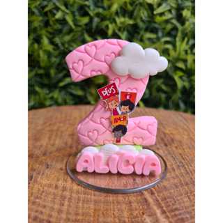 VELAPERSONALIZADA 3 PALAVRINHA ROSA/AZUL PARA MENINO/MENINA COM NOME E PAVIO. em Oferta na Shopee