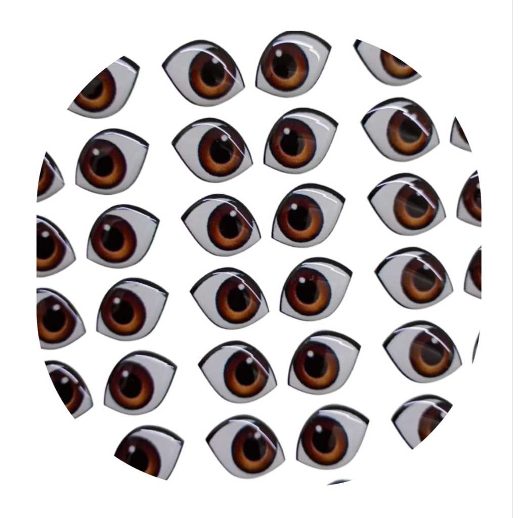 ADESIVOS DE OLHOS RESINADO CASTANHO em Oferta na Shopee