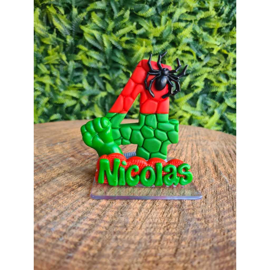 Vela de aniversário HOMEM ARANHA E HULK em Oferta na Shopee