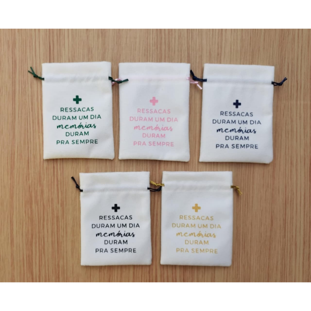 Kit Ressaca: Saquinhos de Suede Branco 9x12 – Perfeitos para Casamentos, Formaturas e Aniversários!