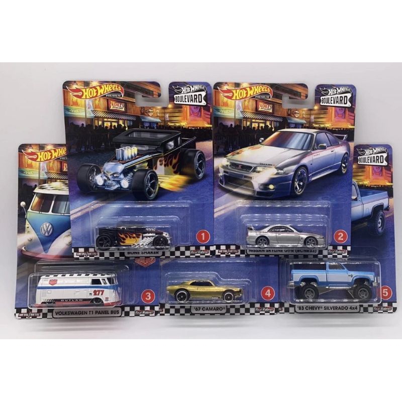 Hot Wheels Boulevard lote A set completo 5 Miniaturas 1/64 em Oferta na Shopee