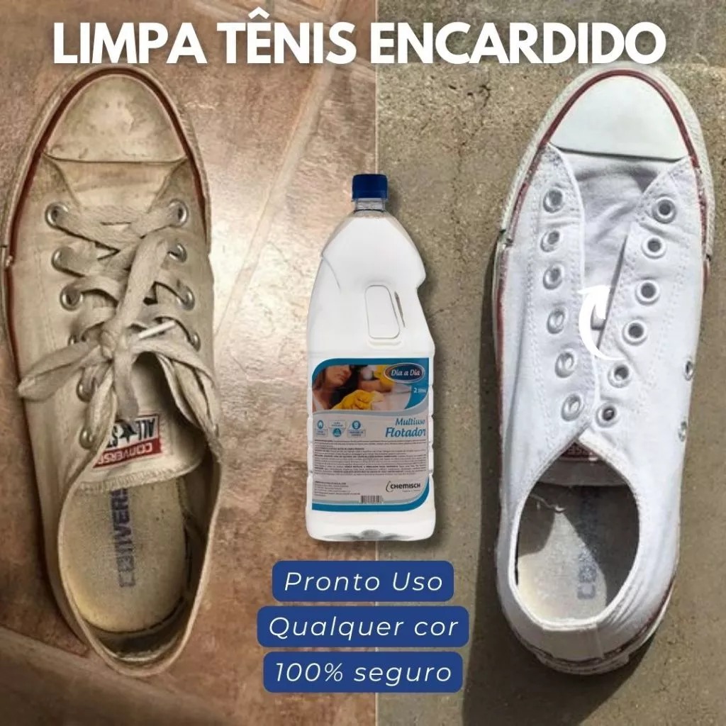 Limpa Tenis Encardido Estofados Rende Muito Multiuso Flotador 2L Pronto Uso em Oferta na Shopee