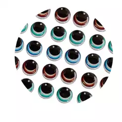 Olhos Resinados adesivos para artesanato ,biscuit,eva ,feltro e outros artesanatos MBH 226