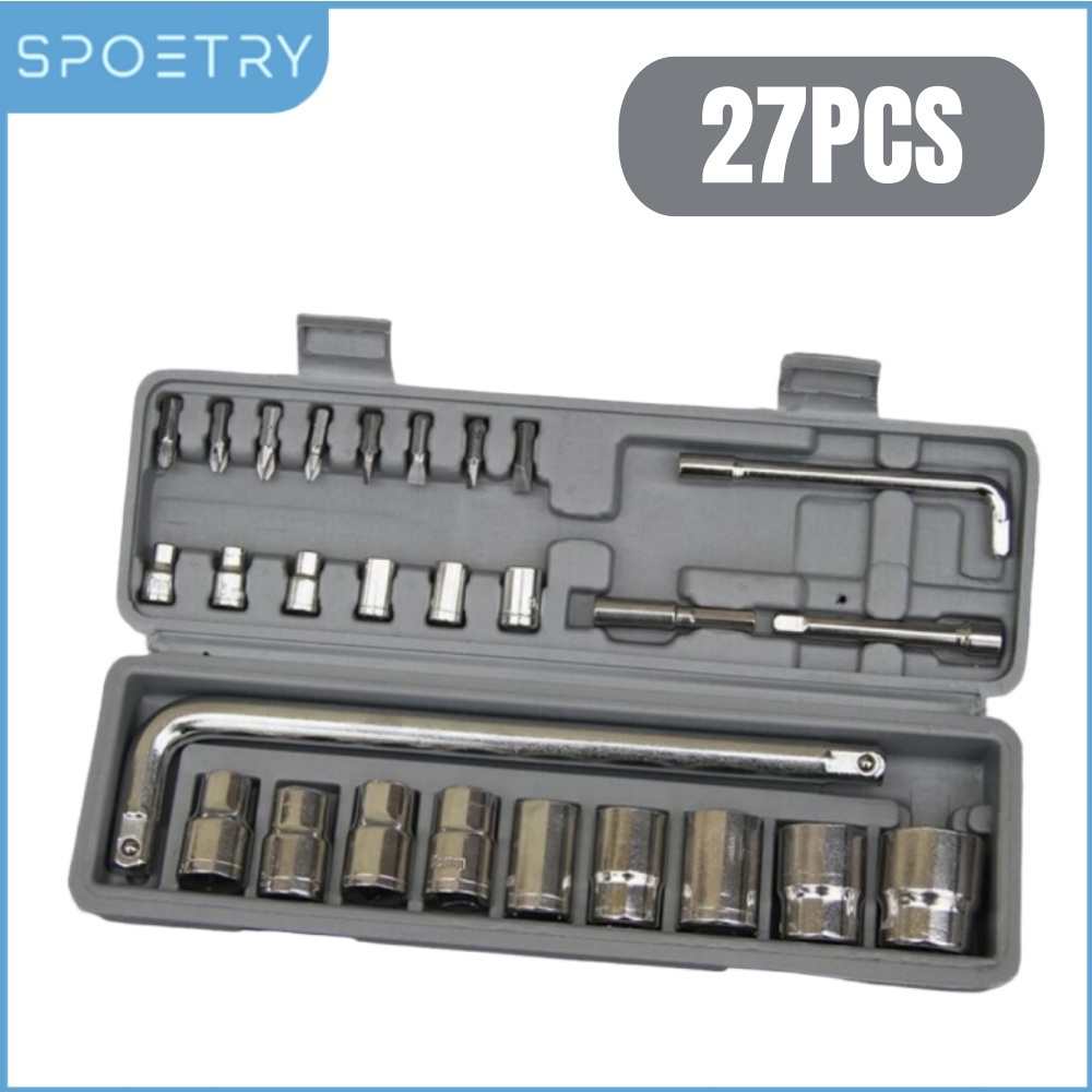 27kit Caixa de ferramentas de reparo kit de ferramentas parafusos Caixa de ferramentas para automóveis