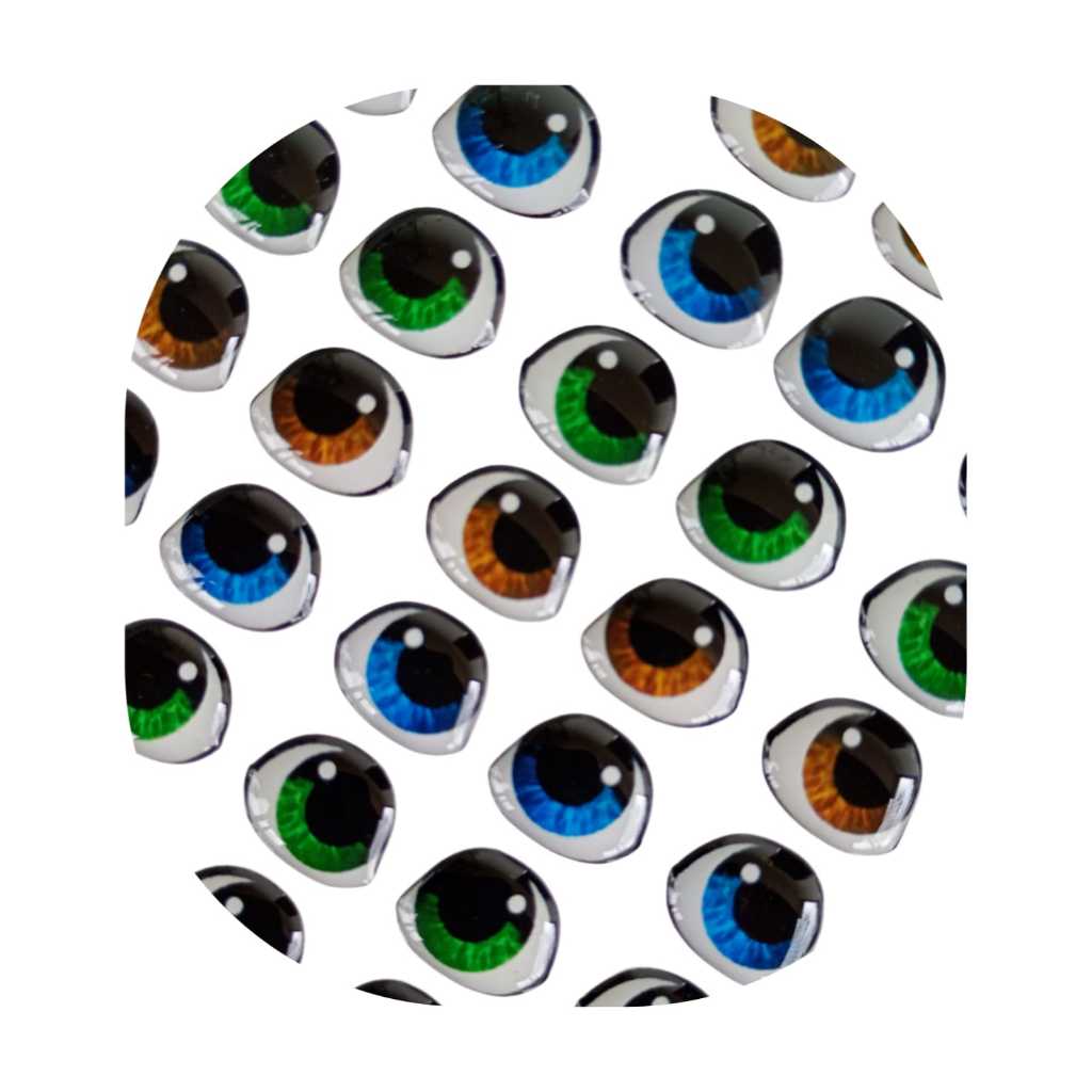 OLHOS RESINADOS ADESIVOS MBH 328 em Oferta na Shopee