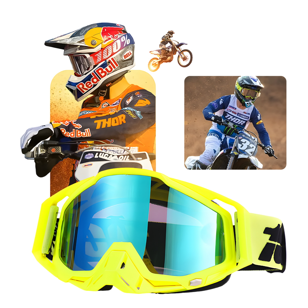 Óculos Motocross Trilha Ciclismo Enduro Anti Embaçante em Oferta na Shopee