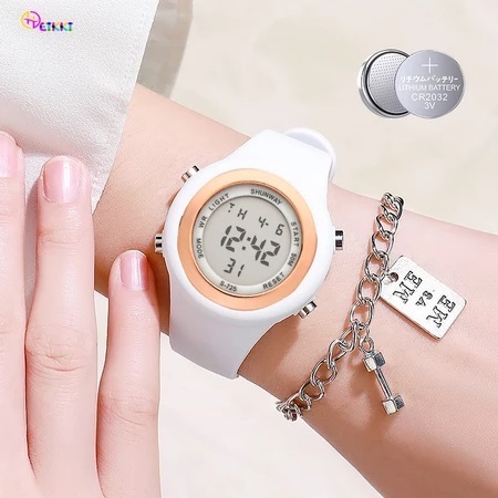 Relógio Feminino Digital Original Multifunções A Prova De Agua Eletrônico Com Tela Led Design De Moda Astronauta em Oferta na Shopee