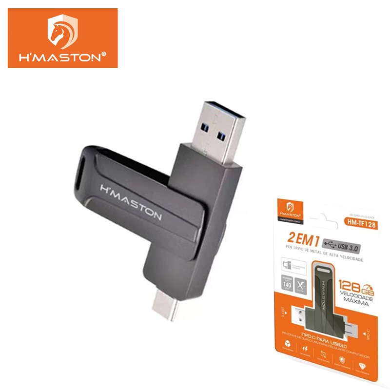 Electro Nest 2 Em 1 Unidade Flash De Alta Velocidade 16GB 32GB 64GB 128GB Tipo C Pen Drive HM-TF08