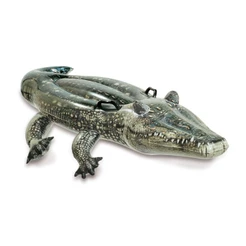 Bote Boia Infantil Inflável Jacaré Gator Realista C/ Alça - Intex Oficial Brasil