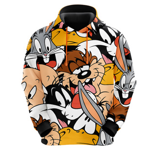 Blusa Moletom Looney Tunes DuckDodgers Patolino e Pernalonga Premium em Oferta na Shopee