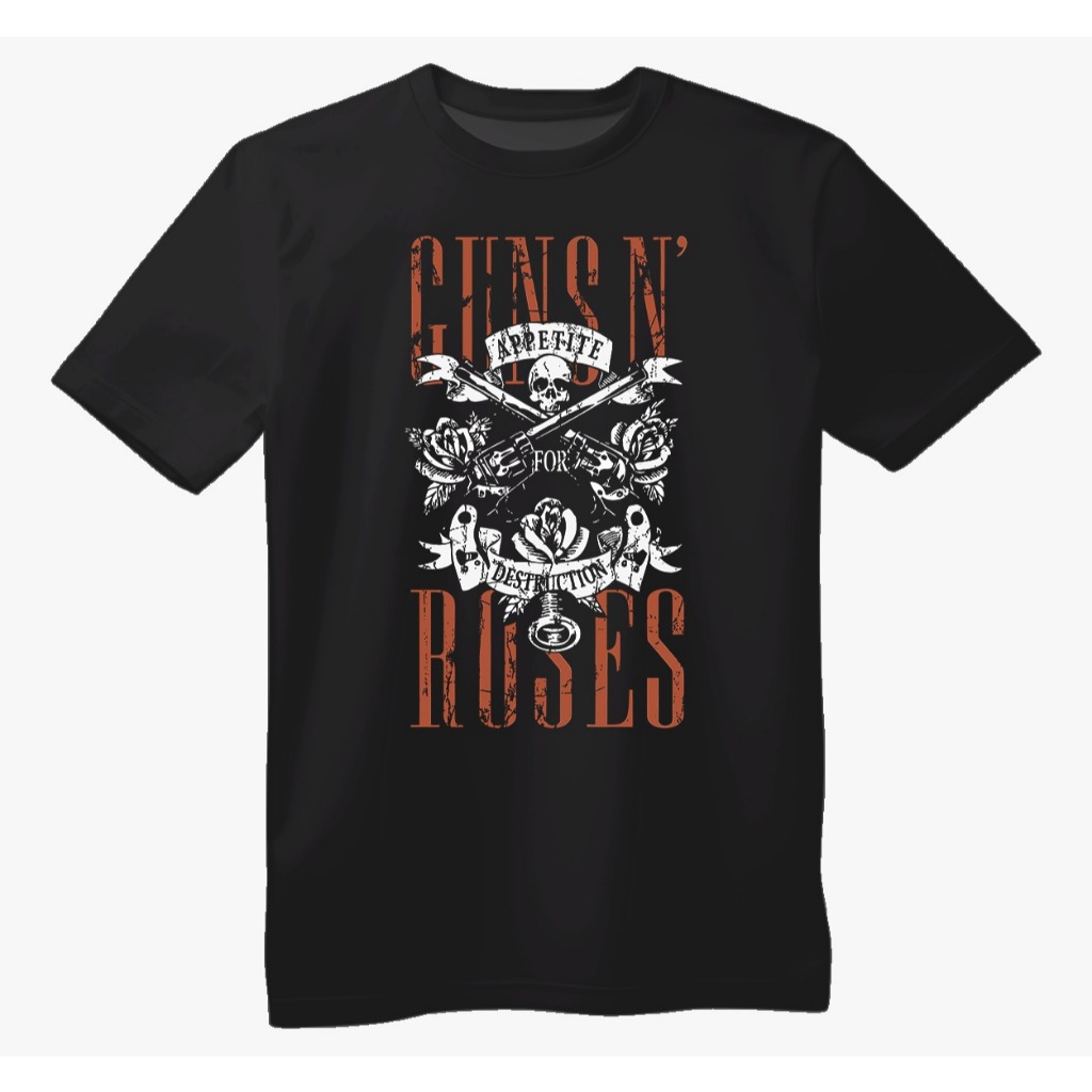 Camiseta Guns N' Roses 100% Algodão Organico Respirável