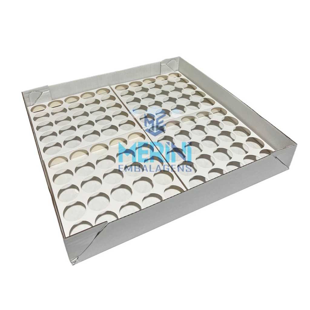 Caixa Transporte 100 Doces Com Berço 35x35x5 Cm Branca (10 Unidades) em Oferta na Shopee