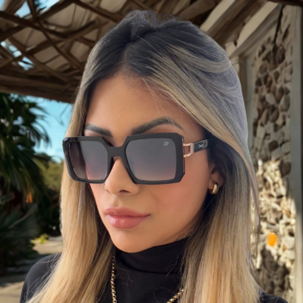 Óculos De Sol Feminino Quadrado Oversized Vintage Original em Oferta na Shopee