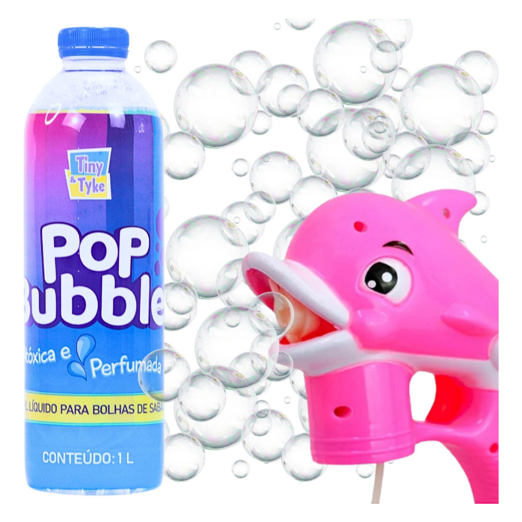 Refil Líquido para Bolhas de Sabão Pop Bubble 1 Litro em Oferta na Shopee