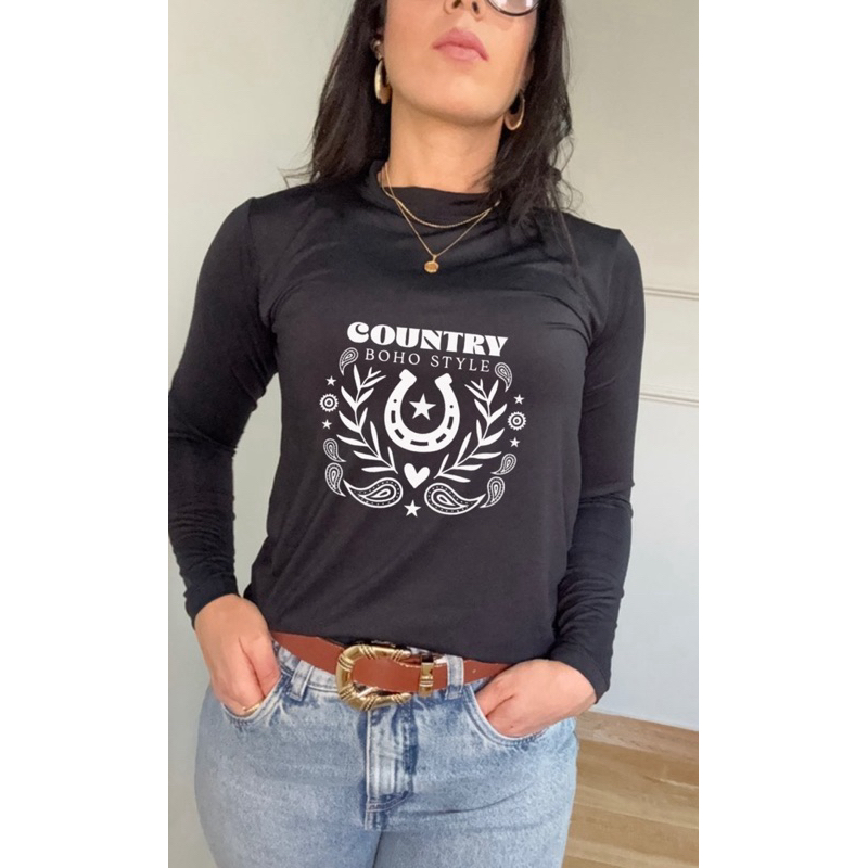 UV Proteção Solar Camiseta Feminina Tecido Leve Secagem Rápida Country Rodeio Cavalgada Vaquejada Confortável Estilosa