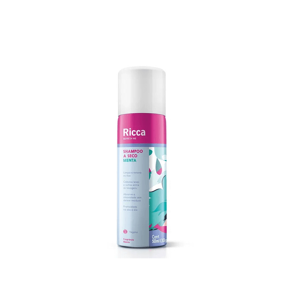 Shampoo a Seco Ricca Menta 50ml em Oferta na Shopee