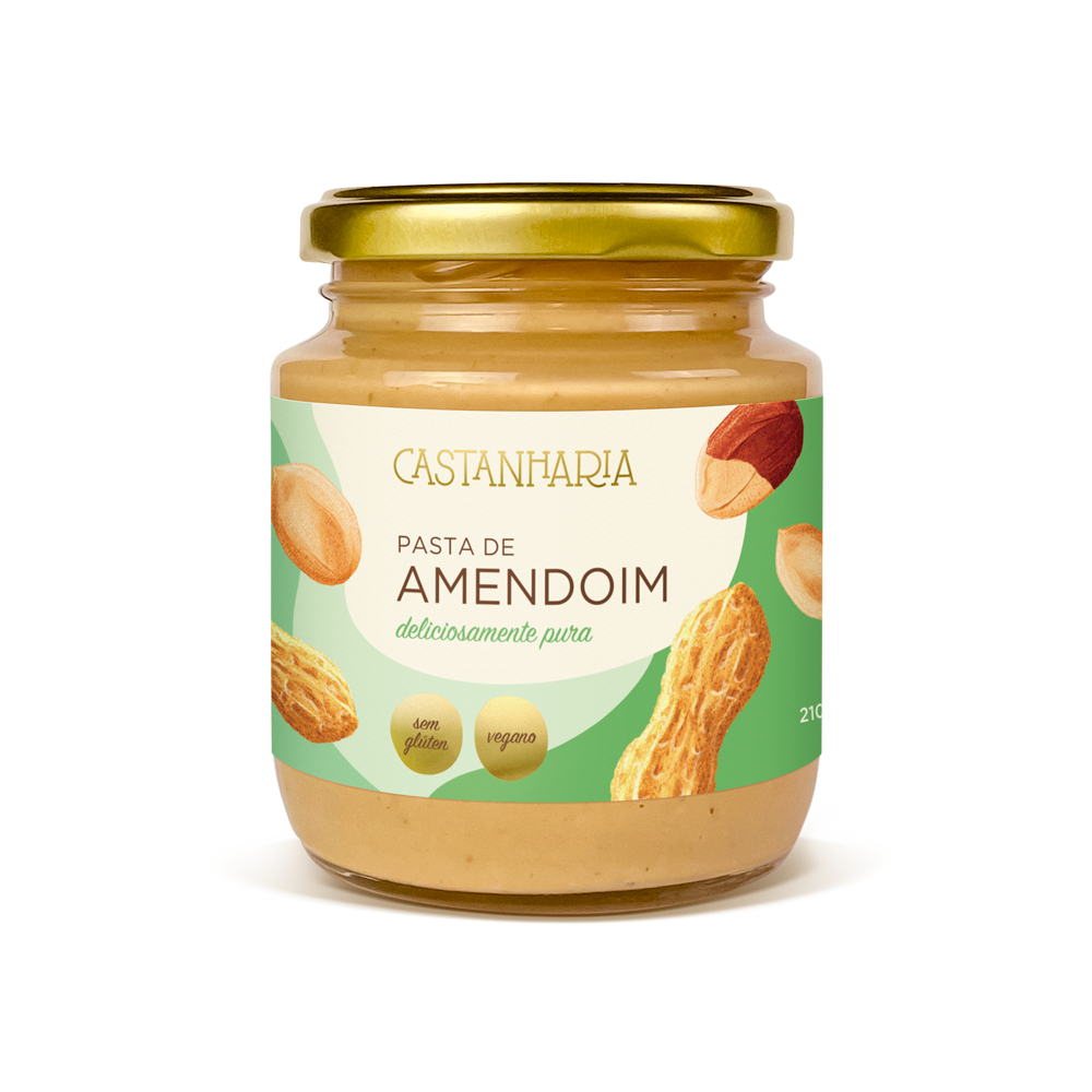 PASTA DE AMENDOIM CASTANHARIA 210g em Oferta na Shopee