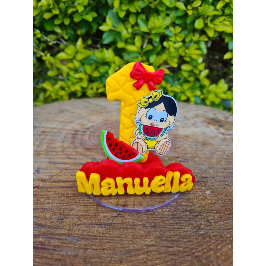 vela personalizada Magali baby, vermelha menina com com nome, pavio fazemos todas as idades em Oferta na Shopee