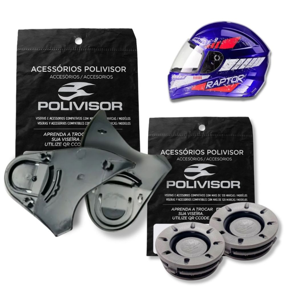 Kit Reparo Fixação + Placa Lateral Capacete Mixs Fokker Mx5 Polivisor em Oferta na Shopee