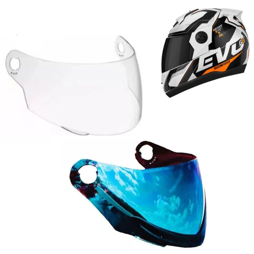 Kit Viseiras Liberty Evolution 788 G8 Cristal + Azul Iridium em Oferta na Shopee