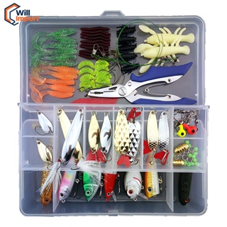 Kit 108 Unidades Iscas Artificiais Pesca Tilapia Peixes Cor Azul em Oferta na Shopee