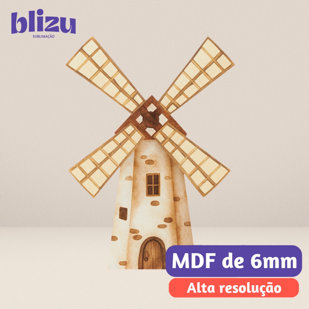 Display de Moinho com Motor MDF 80cm 90cm - Totem para festa com hélice que gira