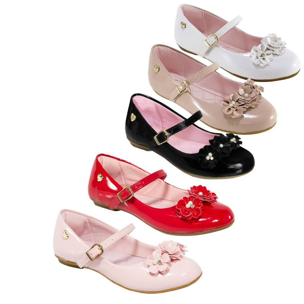 Sapatilha Infantil Feminina Boneca Rasteirinha Menina Batizado em Oferta na Shopee