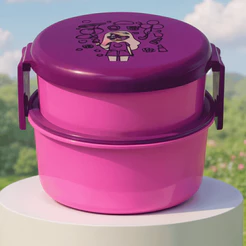 Lancheira Dupla Infantil 380/280ml Montável em 1 ou 2 Compartimentos Livre de BPA - Modelo Stellar