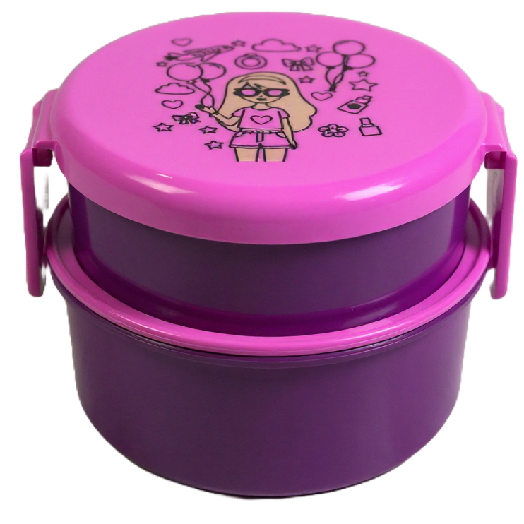 Lancheira Porta Snack 2 em 1 Infantil Modelo Stellar Livre de BPA 340/280ml + Garfinho - Queen Shop em Oferta na Shopee