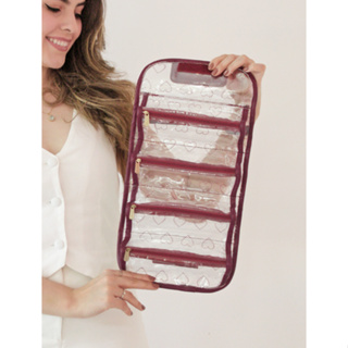 Necessaire Rocambole Transparente Jacki Design - Love em Oferta na Shopee