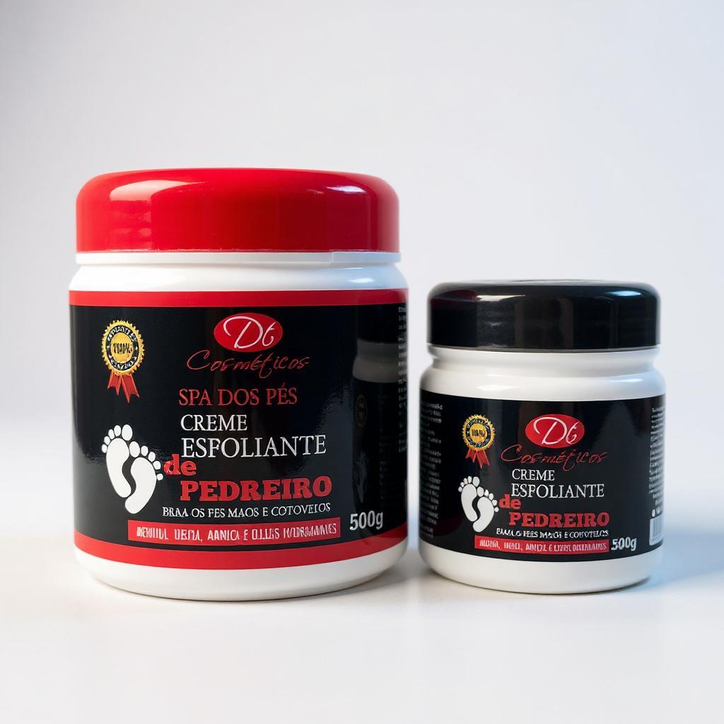 Creme Esfoliante de Pedreiro com Ureia 240g e 500g – Hidratação e Renovação da Pele e Pés Rachados em Oferta na Shopee