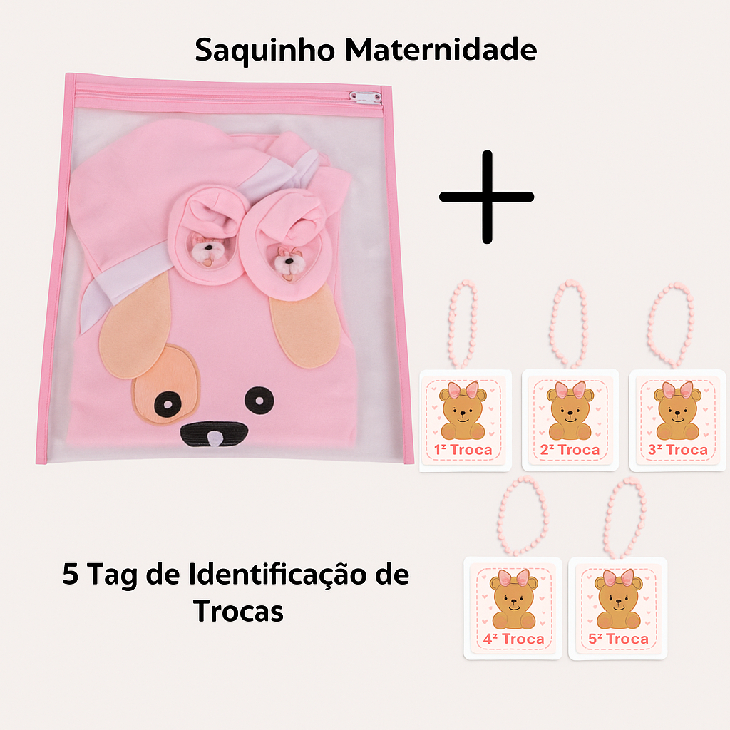 Kit Saquinho Saco Maternidade Bebê Organizador  + 5 Tag de Identificação de Troca em Oferta na Shopee