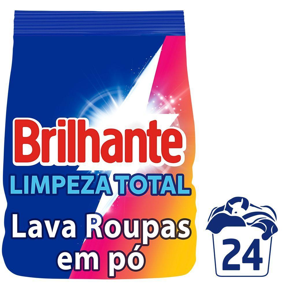 Sabão em Pó Brilhante Limpeza Total 1,6kg em Oferta na Shopee