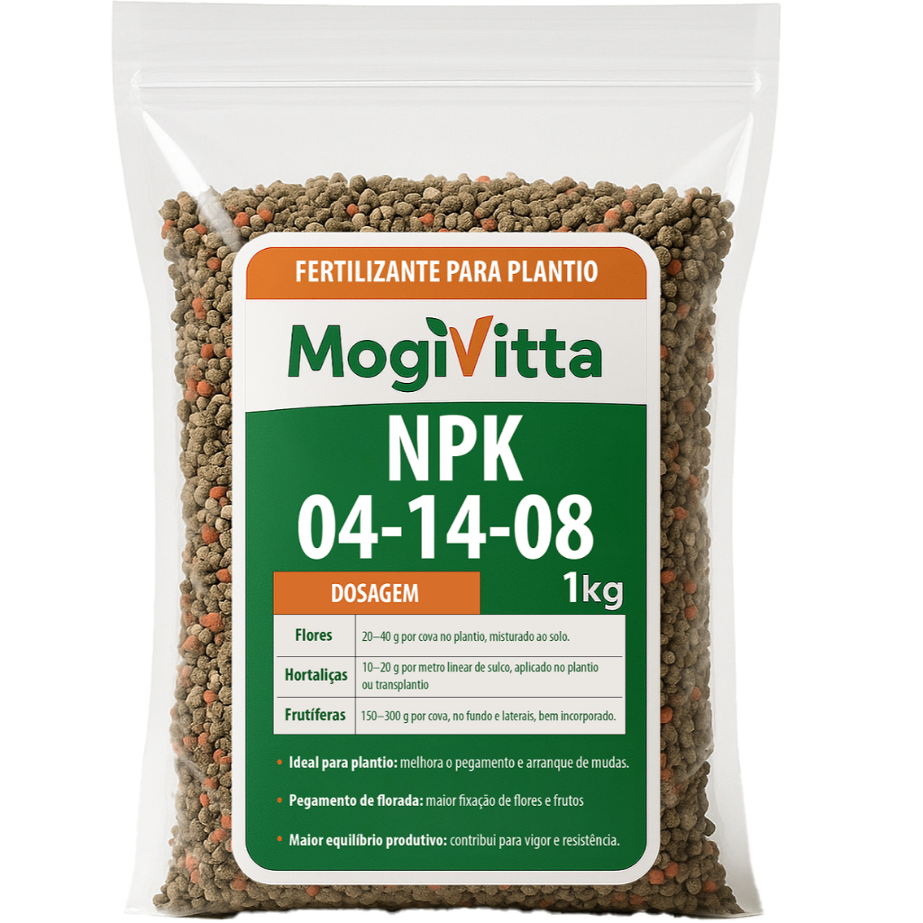Fertilizante Adubo NPK 04-14-08 - Plantio Germinação e Enraízamento de Plantas - MogiVitta Premium em Oferta na Shopee