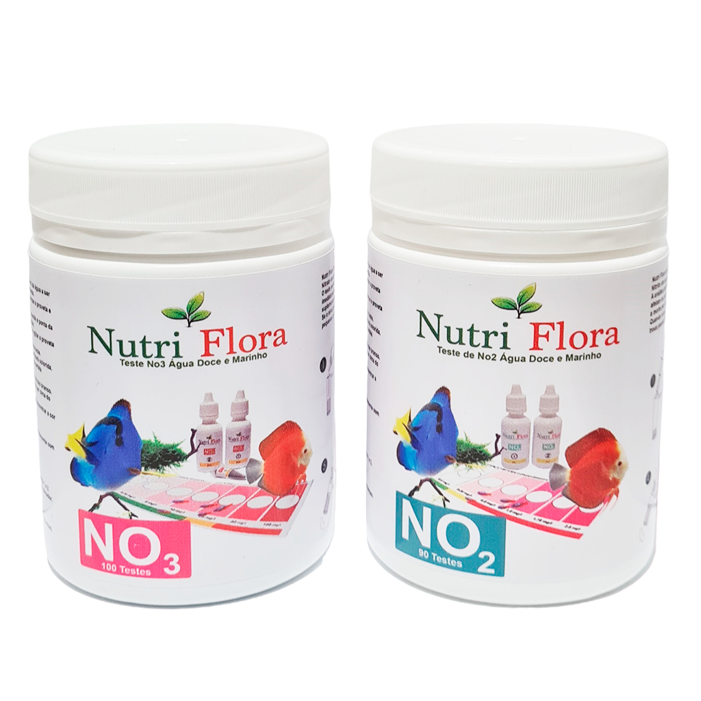 Kit Testes de Agua NO2/NO3 Nitrito/Nitrato Para Aquários agua Doce e Marinho